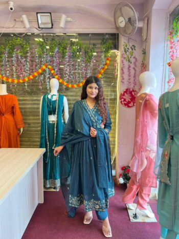 Pure Mul Cotton Suit Set with Lining